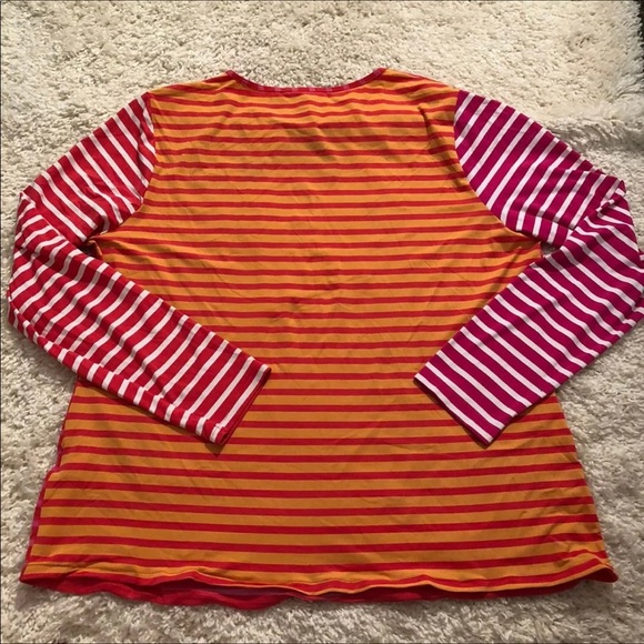 Lands' End Striped rash gaurd Long Sleeve Top - Picture 4 of 4